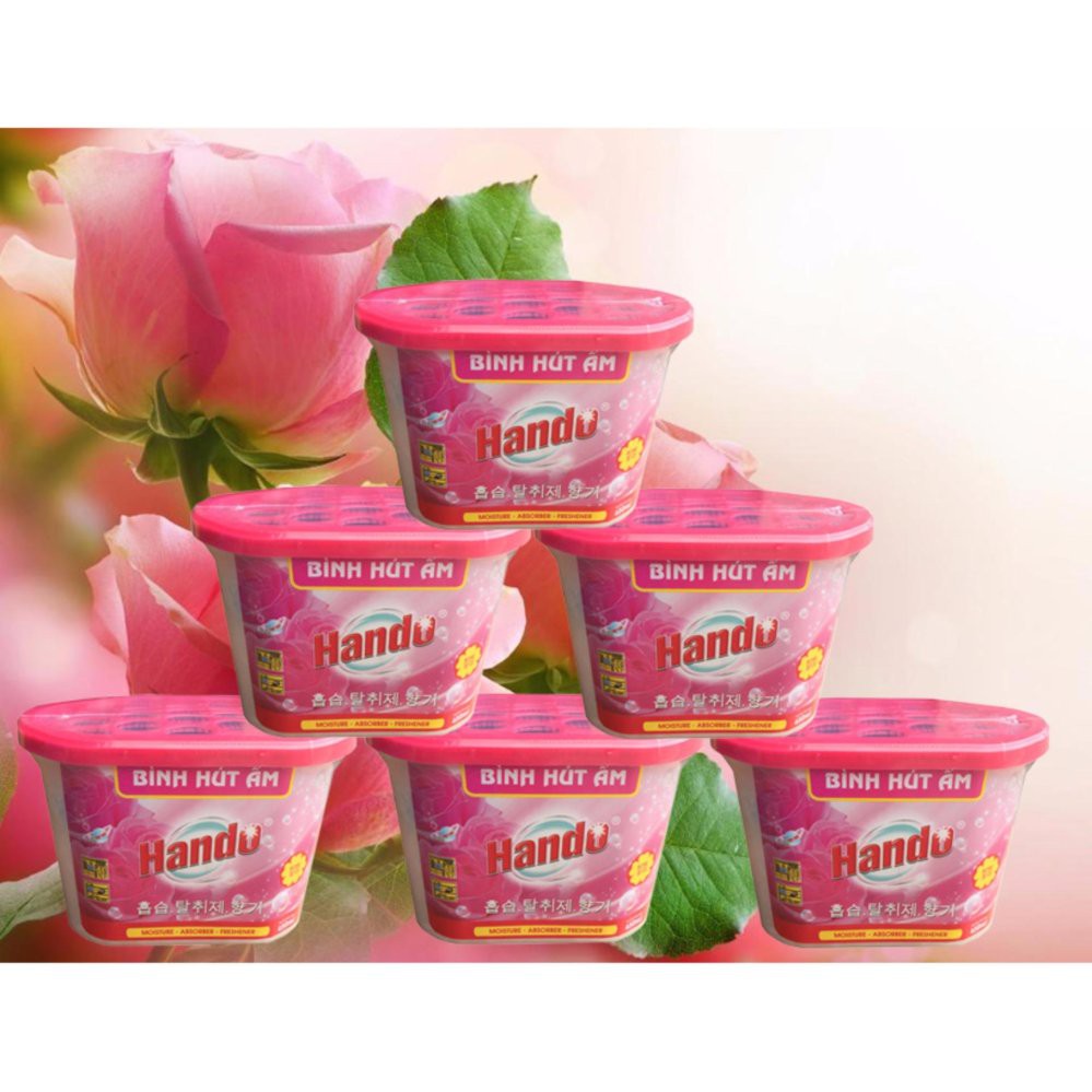 Bộ 6 hộp hút ẩm khử mùi ẩm mốc Hando 450ml/hộp GSG689