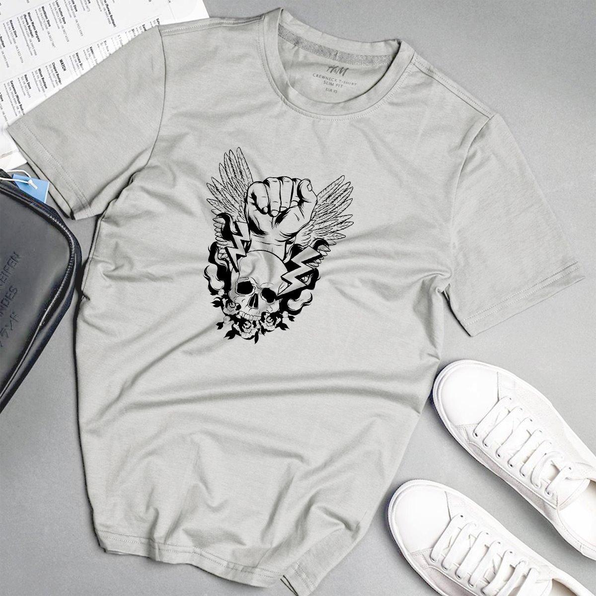 Áo phông nam độc lạ cá tính phong cách unisex màu xám