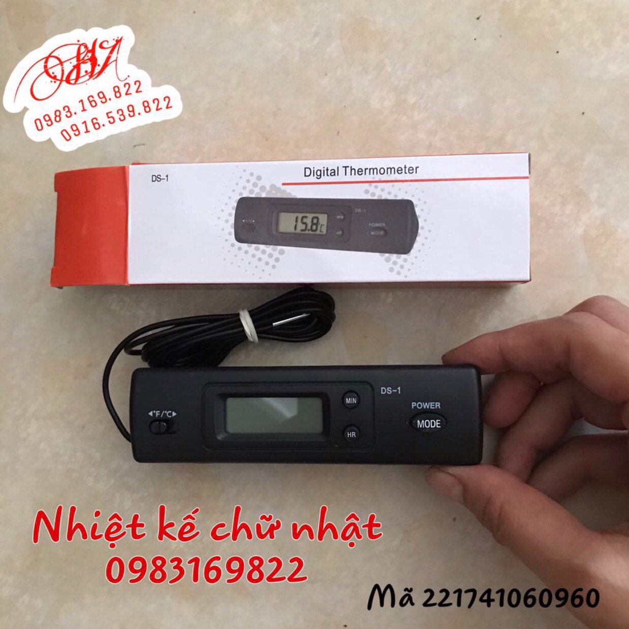 Nhiệt kế chữ nhật, vật tư điện lạnh hùng anh
