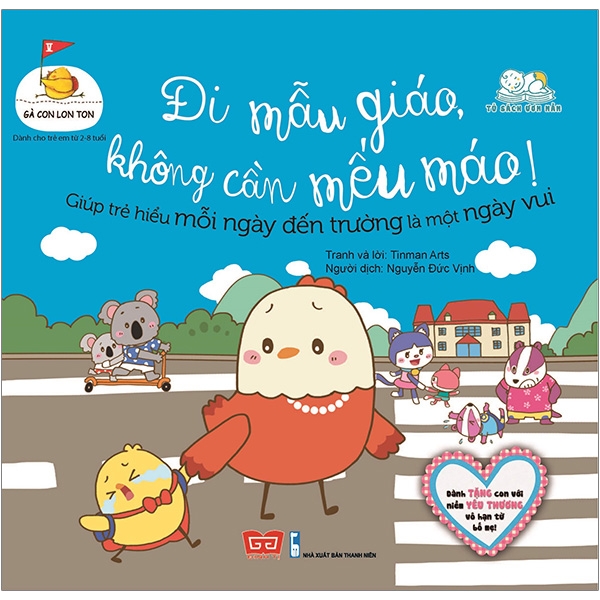 Fahasa - gà con lon ton - đi mẫu giáo, không cần mếu máo