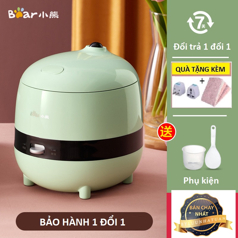 Nồi cơm điện mini bear cao cấp , nấu cơm&hấp , nấu cháo, dành cho 1-2 người ăn , bảo hành chính hãng 1 đổi 1.