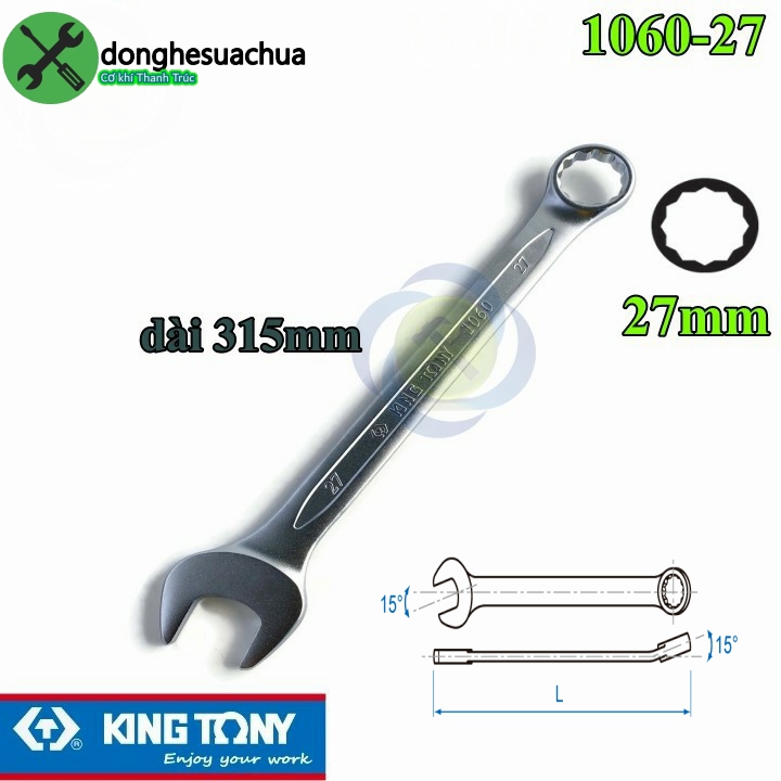 Cờ lê vòng miệng 27mm kingtony 1060-27 dài 315mm
