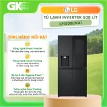 Tủ lạnh LG Inverter 508 lít LFI50BLMAI -  [Trả Góp] - Làm đá tự động, lấy nước ngoài, cảnh bảo mở cửa - GIAO HÀNG TOÀN QUỐC