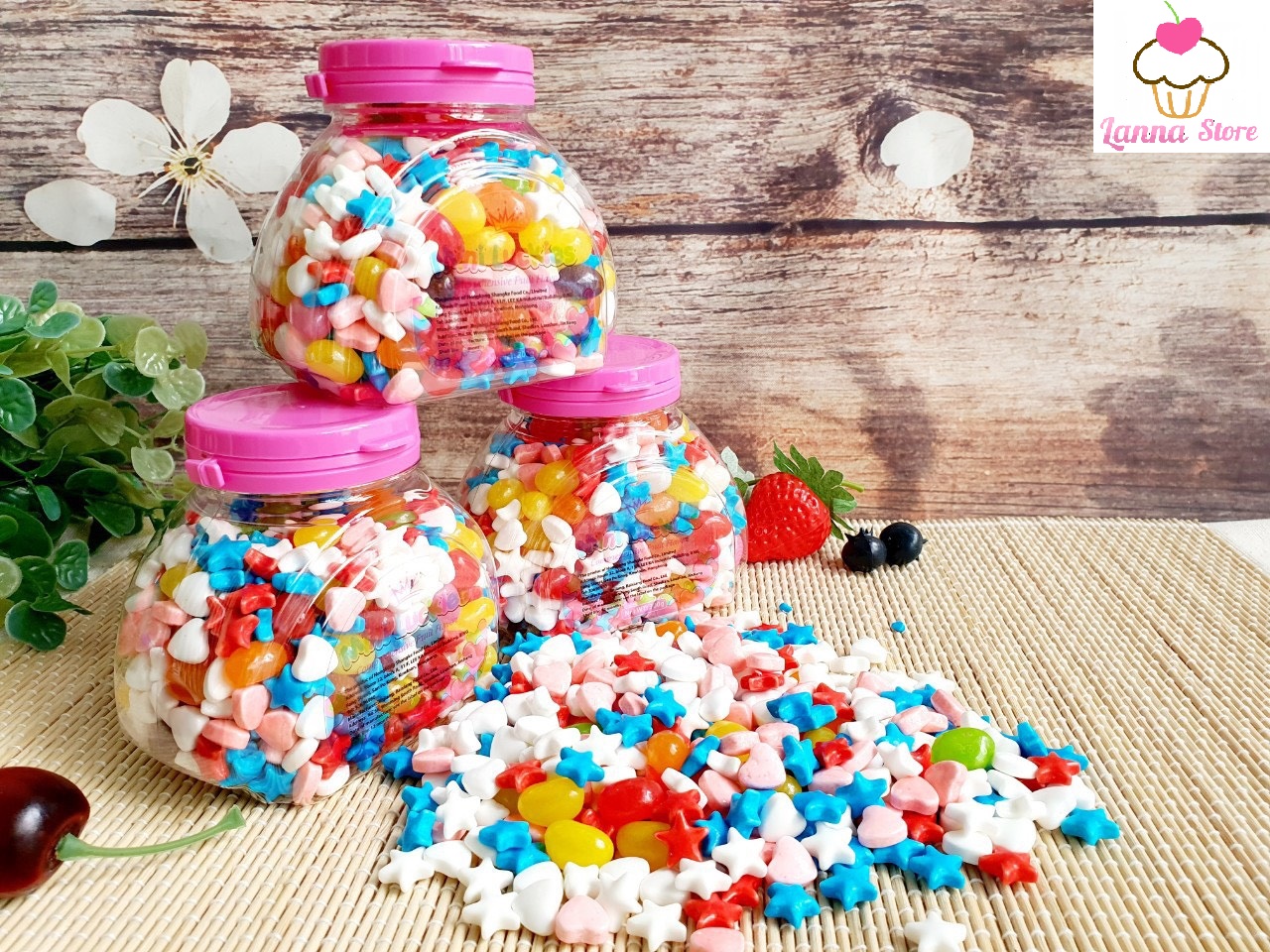 Kẹo chewy Mini Luckies  kẹo nhai mềm hình ngộ nghĩnh dễ thương Hongkong - Hủ 300g