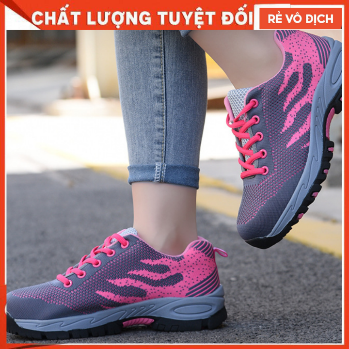 Giầy Bảo Hộ Lao Động Nữ Thể Thao Cá Tính, Giày Đế Thép Mũi Thép Chống Đinh Bảo Hành 1 Năm