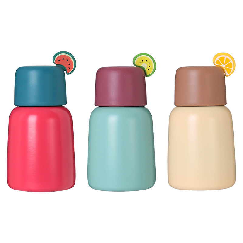 Bình Nước Giữ Nhiệt OHMNIX Bình Nước Giữ Nhiệt Mini Nắp Trái Cây Siêu Dễ Thương 250ml