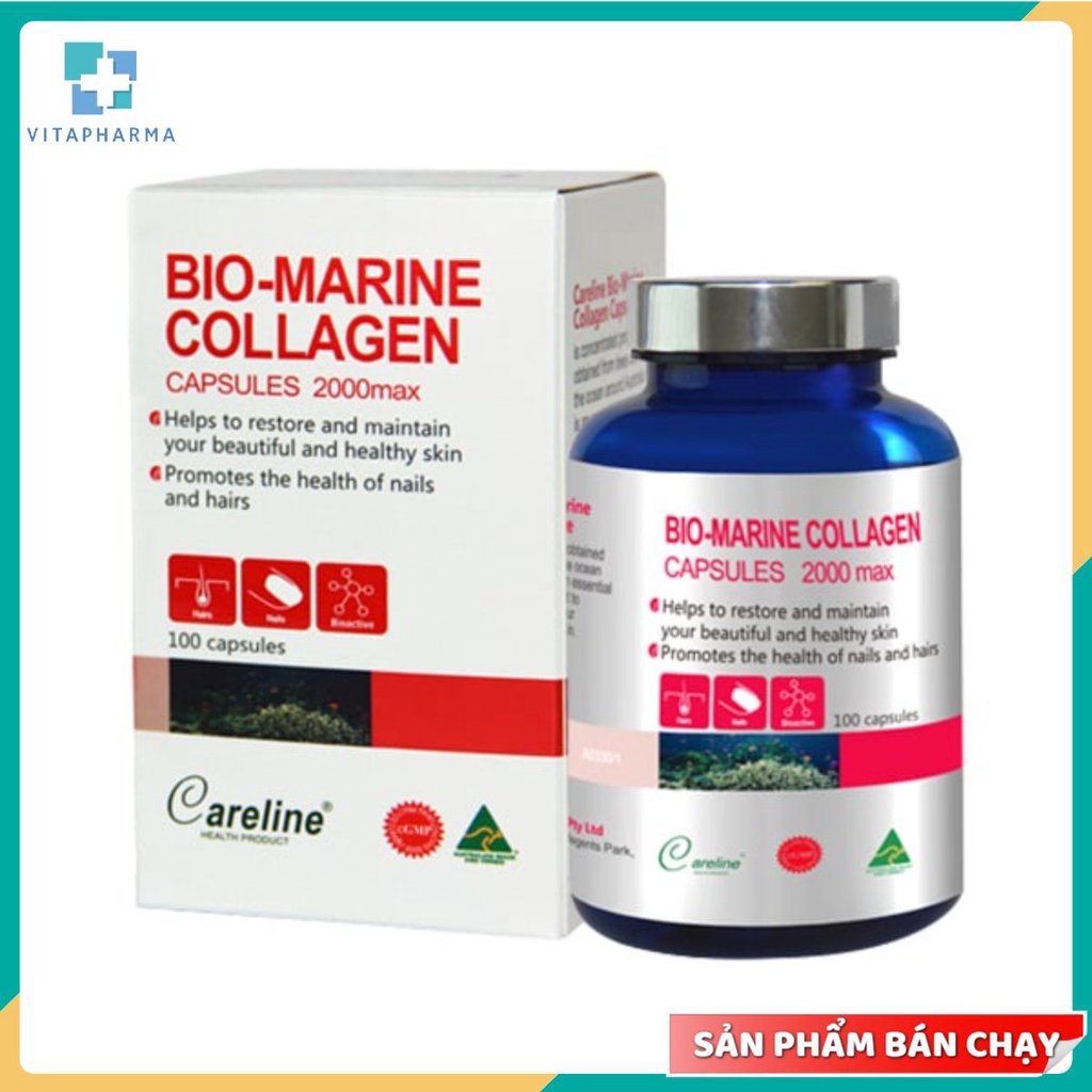 Viên Uống Chăm Sóc Da Khỏe Đẹp Careline Bio Marine Collagen