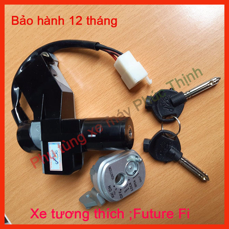 Ổ khóa xe máy Future Fi (4 dây điện), loại 8 cạnh, chống trộm, bảo hành 12 tháng