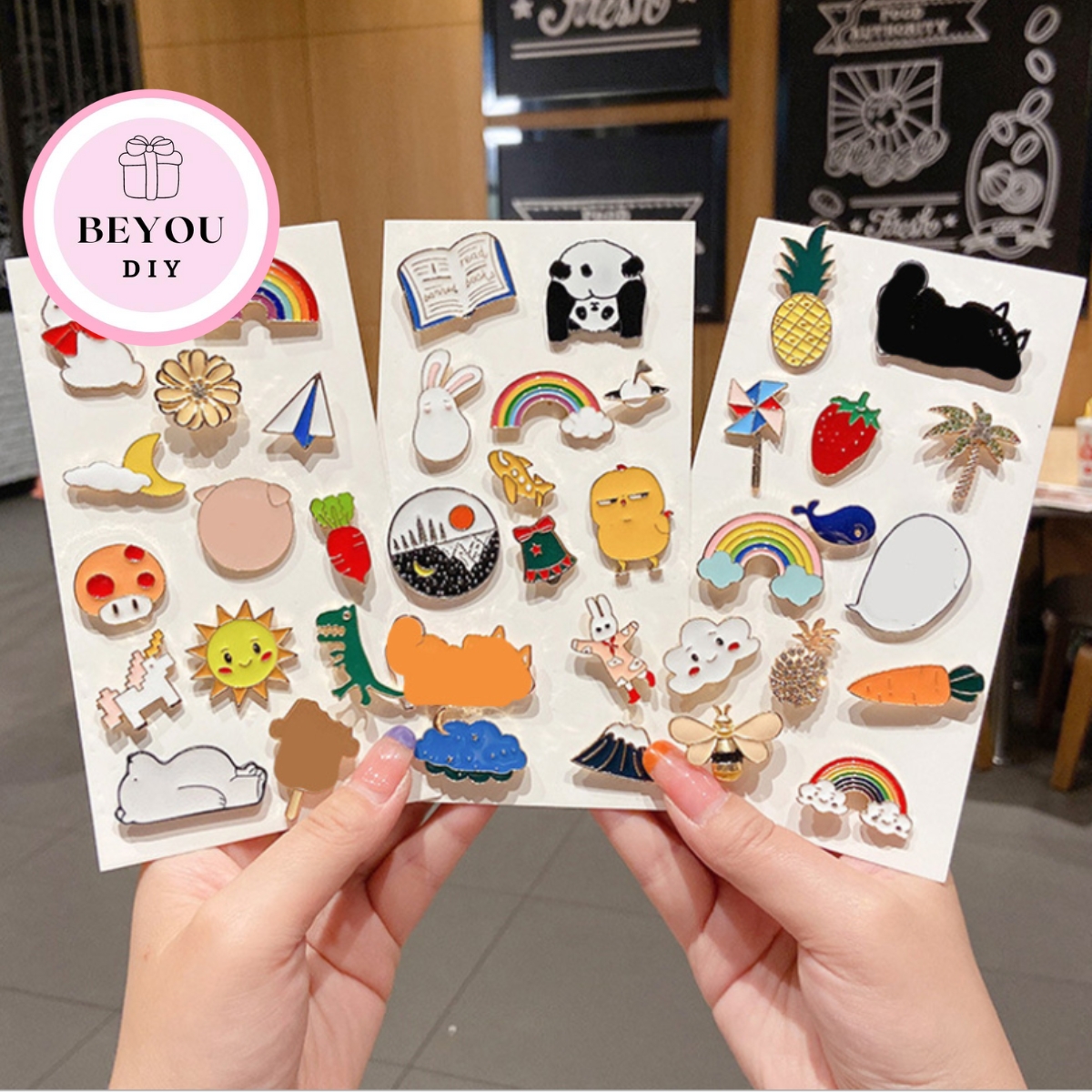 Ghim Cài Áo Hoạt Hình Xinh Xắn Huy Hiệu Cài Áo Kim Loại Dễ Thương