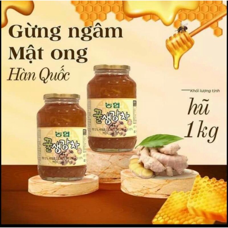 hoàn tiền 15%Gừng ngâm mật ong Nonghyup Hàn Quốc hộp 1kg