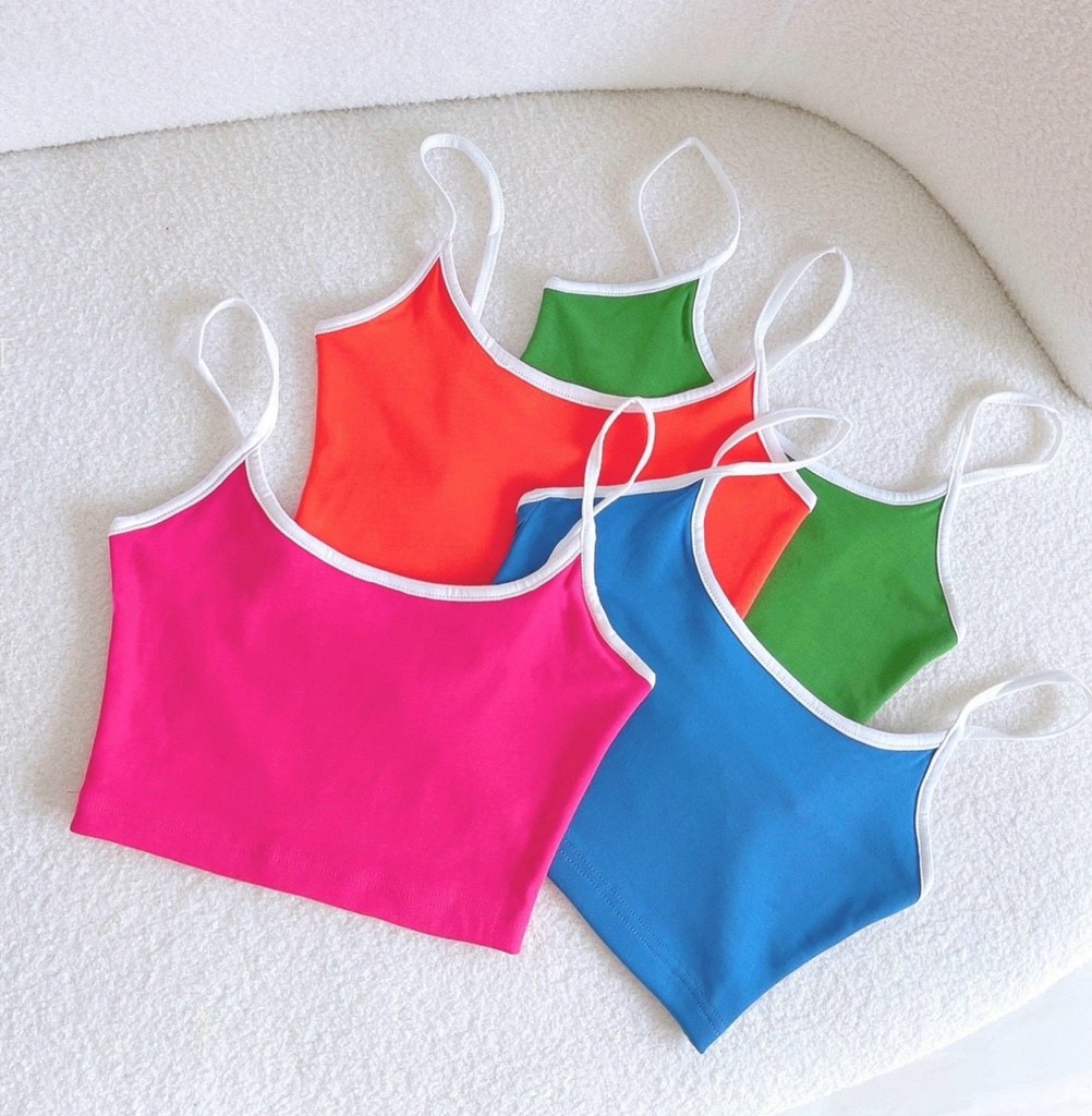 Áo croptop 2 dây borip hot trend và quần bí a5244