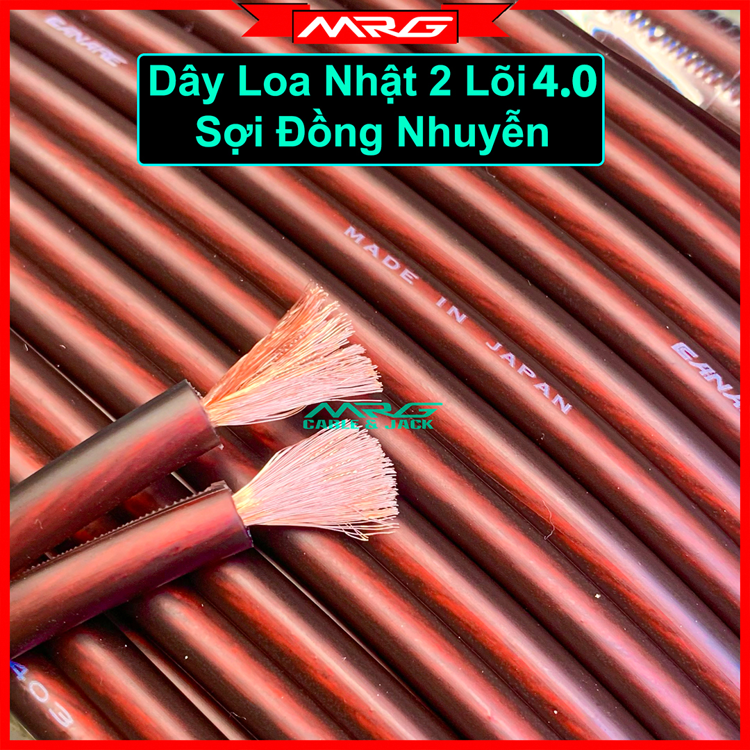 Cáp Loa Lõi 4.0mm2 2 lõi đồng nhuyễn nguyên chất giá 1 met dây loa 5m dây loa 10m dây loa 15m day loa 20m dây loa 30m dây loa 50m.