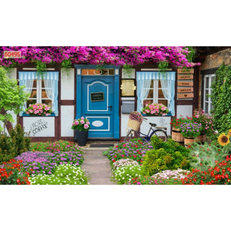 tranh 3d trang trí quán cafe,trà sữa