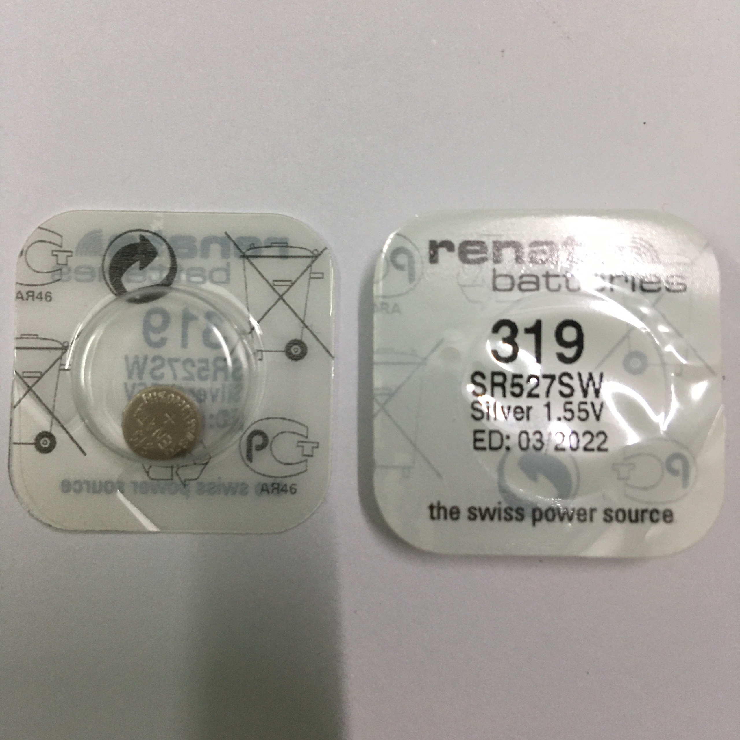 Pin SR527SW 319 Renata Chính Hãng Vỉ 1 Viên Made in SWiSS