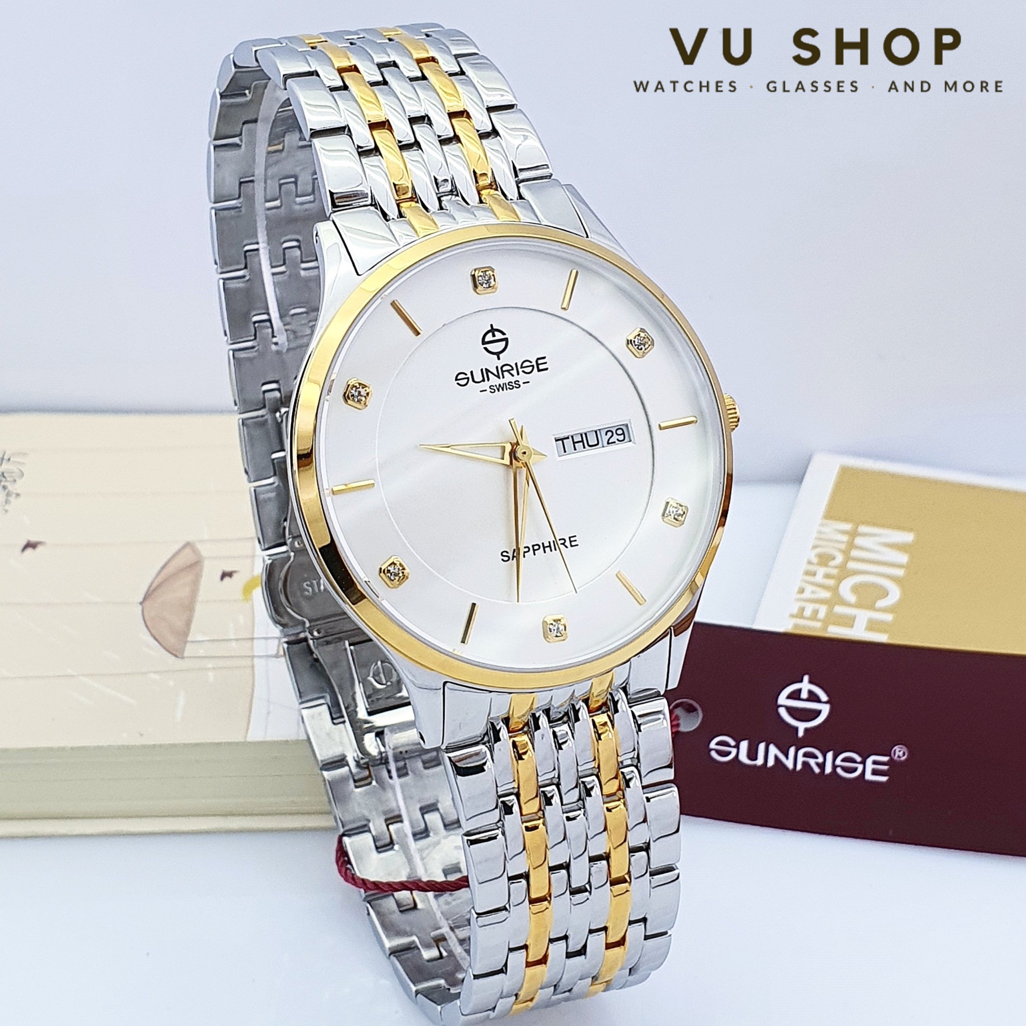 [HCM]Đồng hồ nam SUNRISE 1109SB Chính hãng