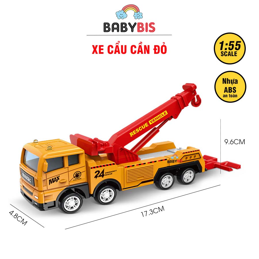 Đồ chơi mô hình xe công trình xây dựng cho bé, xe cứu hỏa, xe rác, xe nông nghiệp nhựa ABS an toàn, bền đẹp rất nhiều loại xe kiểu dángBabybis - 6