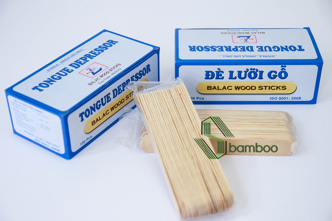 [HCM]Hộp que đè lưỡi gỗ 100 que Sbamboo