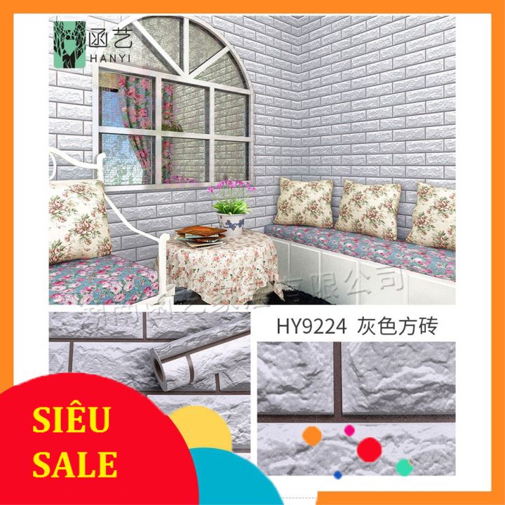 Giấy dán tường gạch xám 0.45*10m