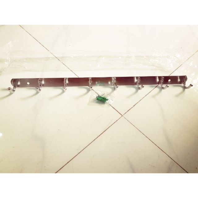 Móc treo quần áo inox 8 móc