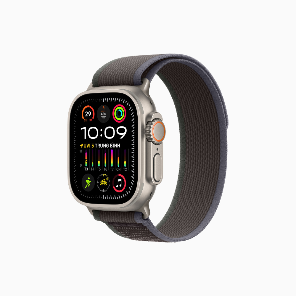 Apple watch ultra 2 cellular 2023 - vỏ titan và dây quấn trail - hàng chính hãng