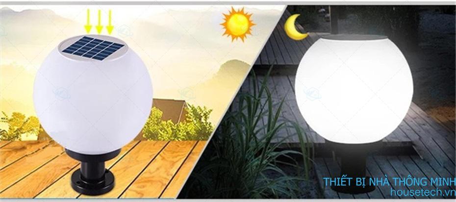 Combo 2 đèn quả cầu năng lượng mặt trời giá rẻ 25x25cm