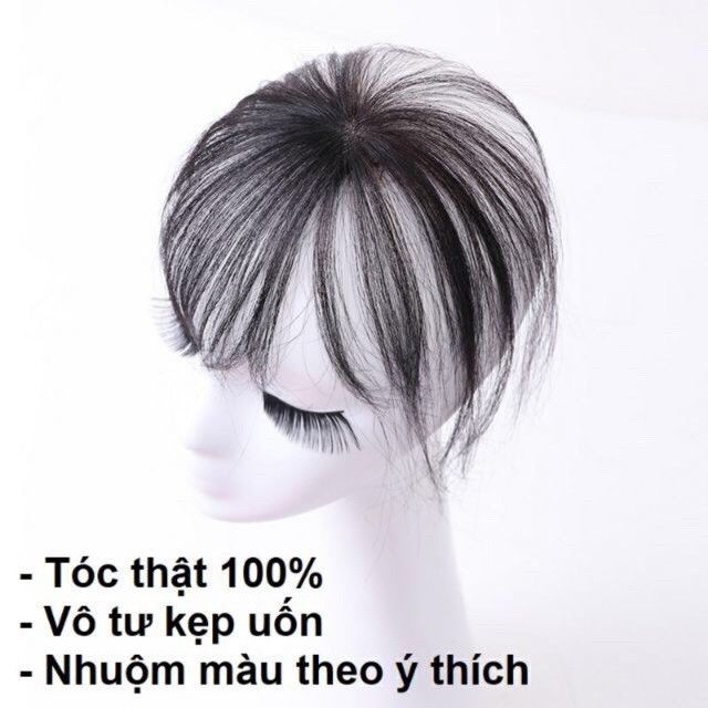 Tóc mái thưa đẹp - Giảm 5k khi nhập mã [TOCGIAHOT]-Mái thưa che hói làm bằng tóc 360 độ
