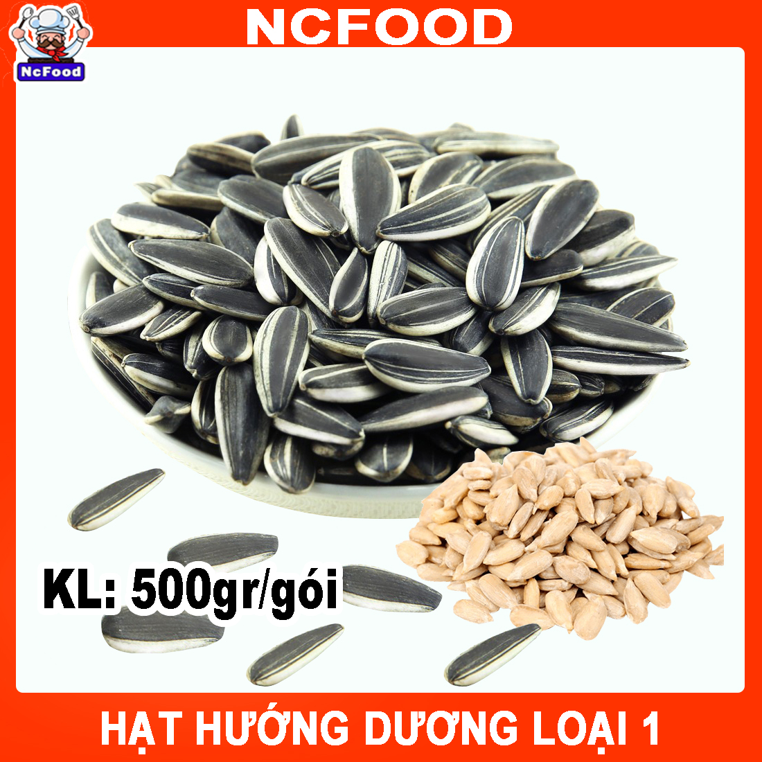 Hạt Hướng Dương Loại Ngon Chắc Hạt (500g) (NCFOOD)- ăn văt - hướng dương