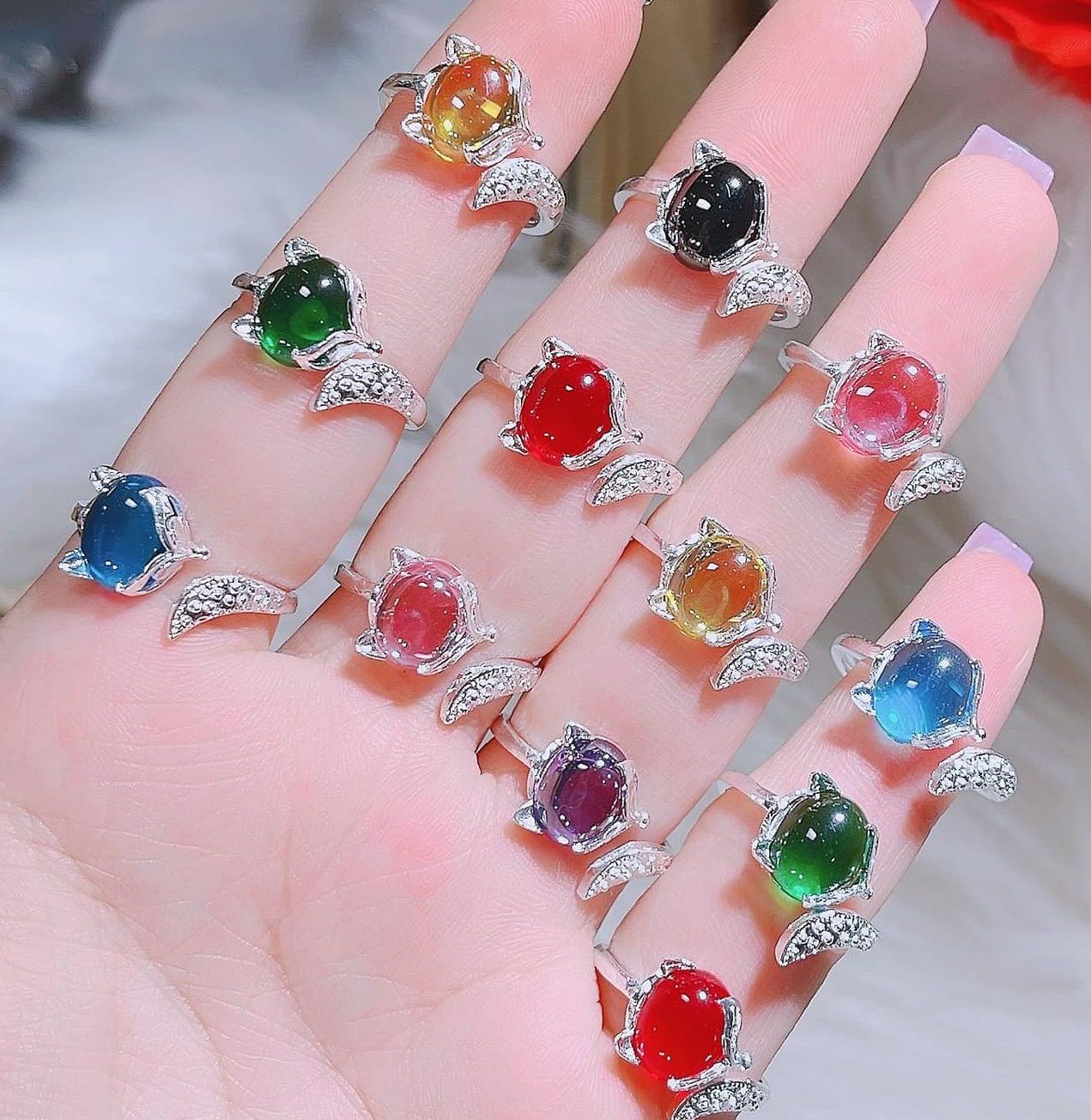 Nhẫn hồ ly phong thủy, nhẫn hồ ly mẫu mới, nhẫn hồ ly bạc nữ