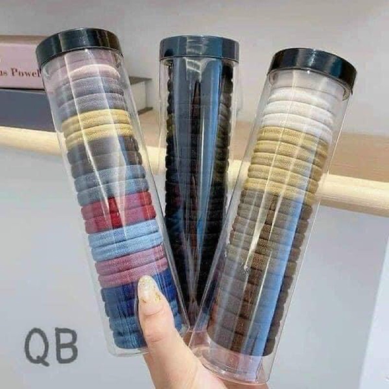 Sét chun lọ 20 dây buộc tóc siêu bền đẹp