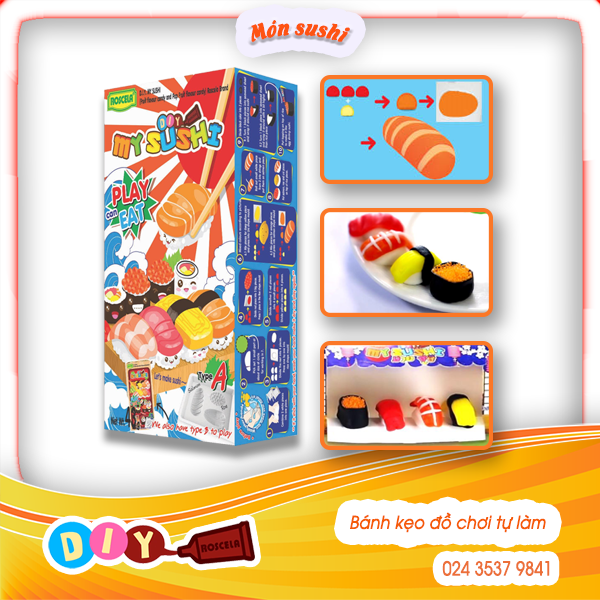 Bánh Kẹo Tự Làm DIY - My Sushi - Roscela Bánh Kẹo đồ chơi giáo dục