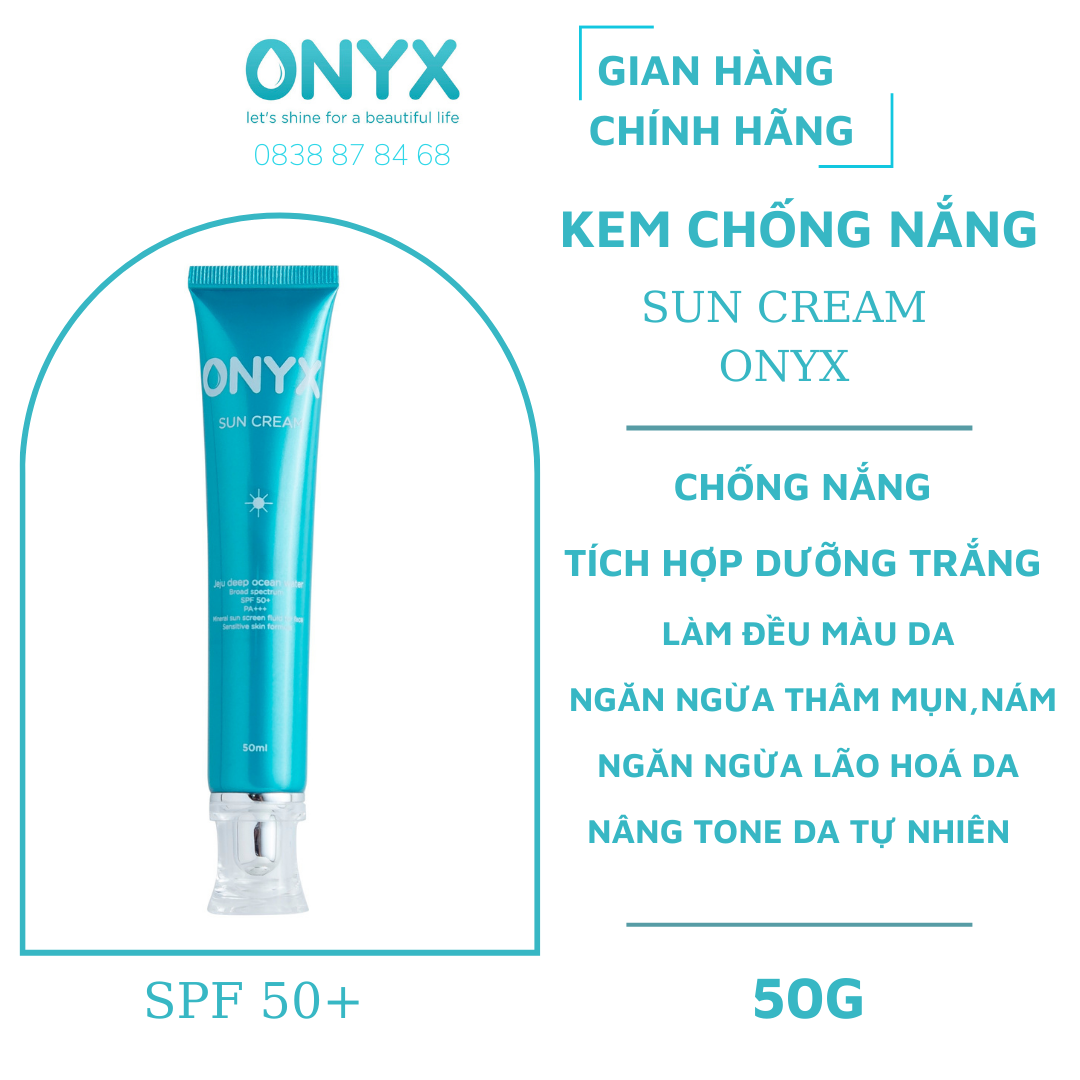 [HCM]KEM CHỐNG NẮNG DƯỠNG DA ,SPF 50+ ,PA +++ / ONYX COSMETICS BẢO THY