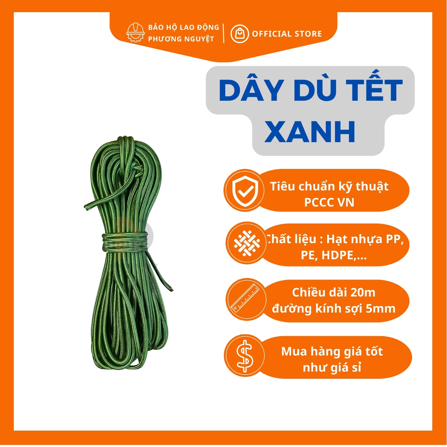 Dây dù tròn bền,chắc 20m dây(buộc đồ,cắm trại,leo núi...)