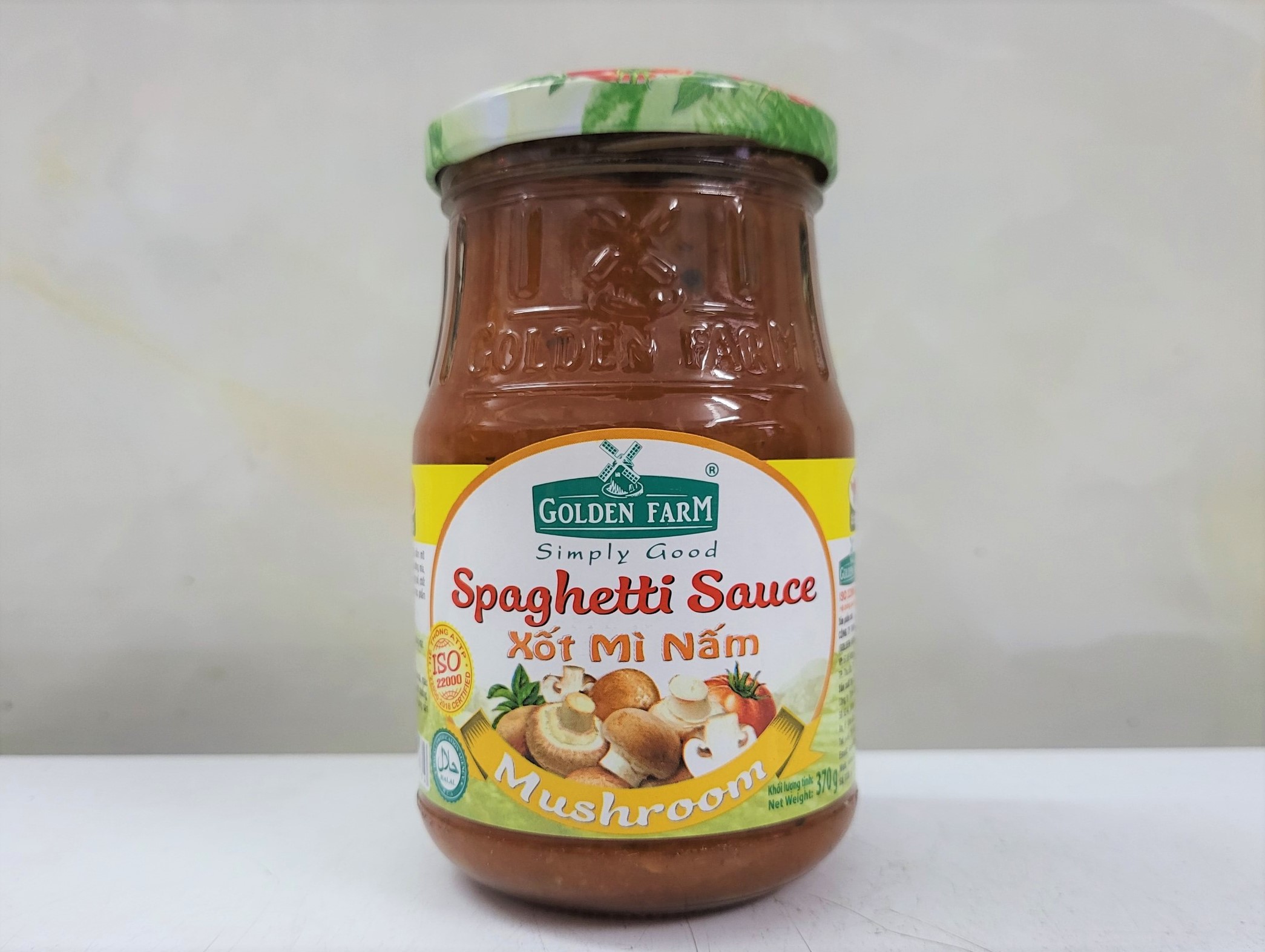 [Lọ 370g – NẤM ] XỐT MÌ NẤM [VN] GOLDEN FARM Mushroom Spaghetti Sauce (halal)