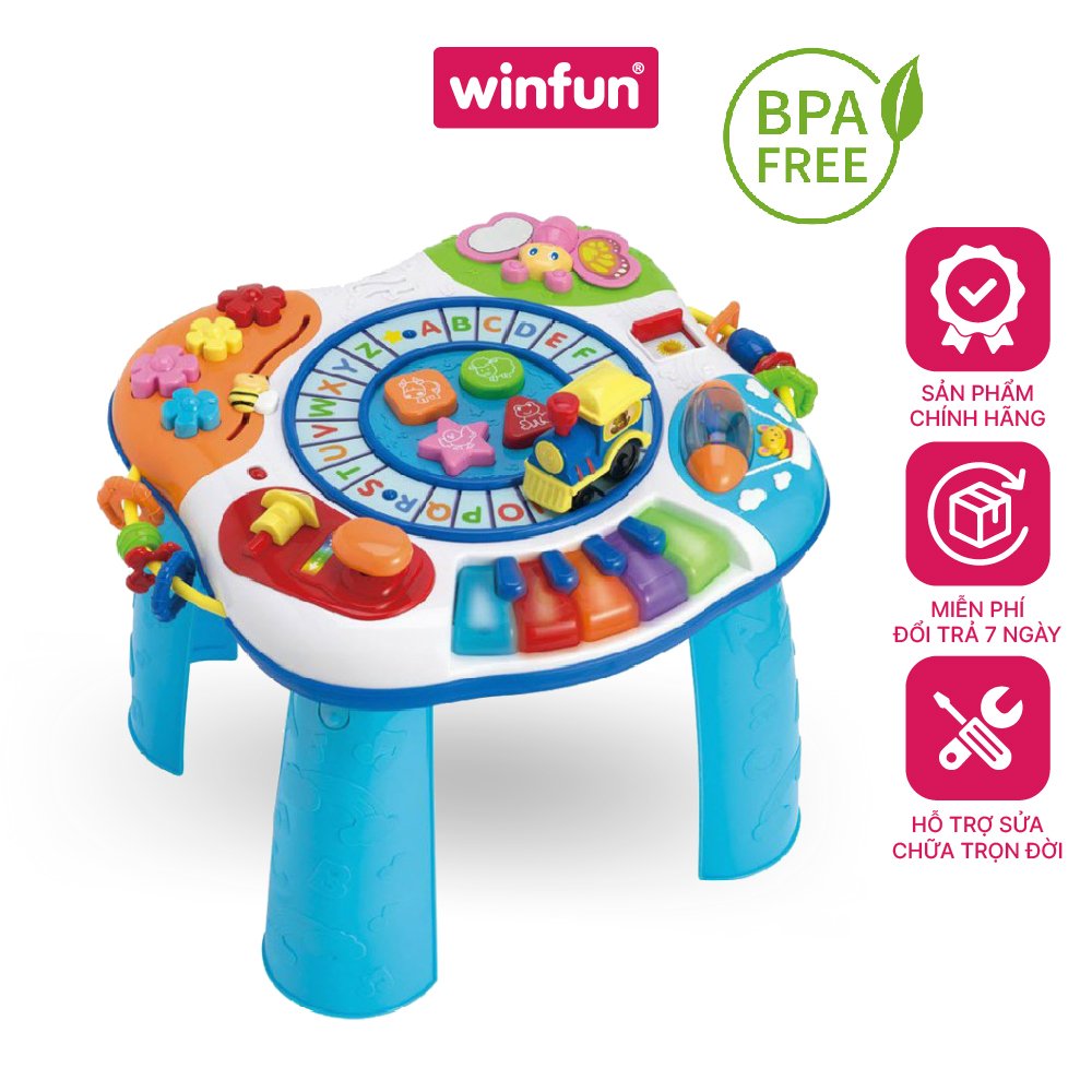 Bàn nhạc học chữ có nhạc bằng nhựa 0801 hiệu Winfun - tập đứng - tập đi cho bé