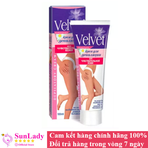 Kem Tẩy Lông Chiêt Xuất Hoa Cúc Velvet Sensitive 100ml - chuyên lột lông nách  lông chân