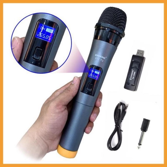 [HCM]?? Mic Không dây V12 dành cho Loa Bluetooth Karaoke  - Loa Kéo Mini dàn karaoke ampli tại nhà.. ??