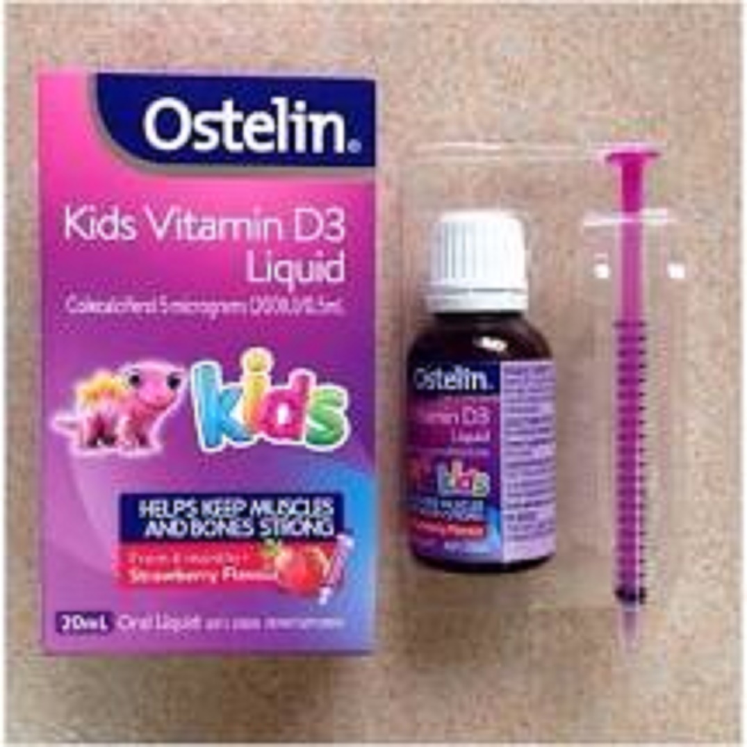 Vitamin D dạng nước cho trẻ Ostelin Kids Liquid 20ml của Úc