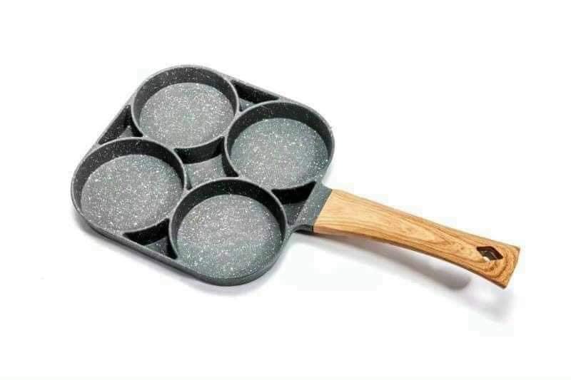 Chảo gang 4 ngăn, chống dính nấu được bếp từ