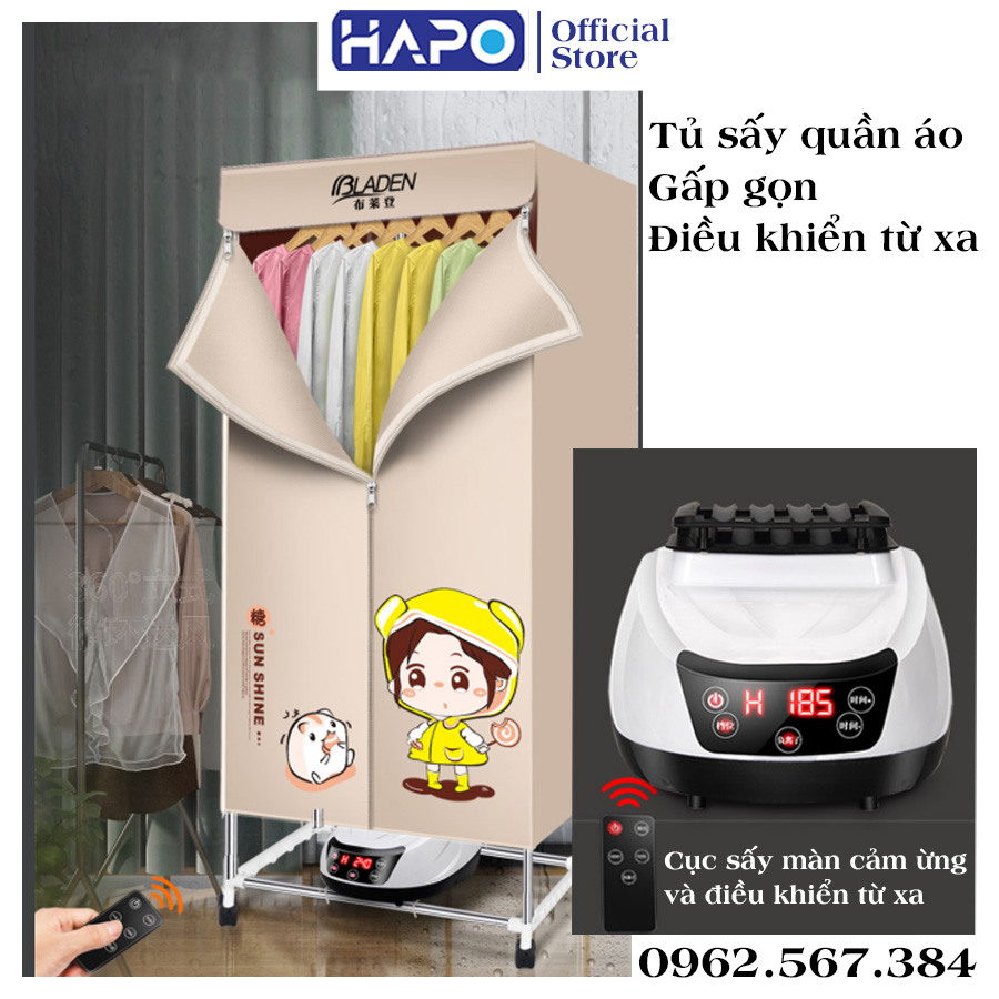 Tủ sấy quần áo gấp gọn công suất lớn,khung inox chắc chắn. Máy sấy quần áo mini gấp gọn điều khiển từ xa. Máy sấy khô quần áo gấp gọn điều khiển từ xa.