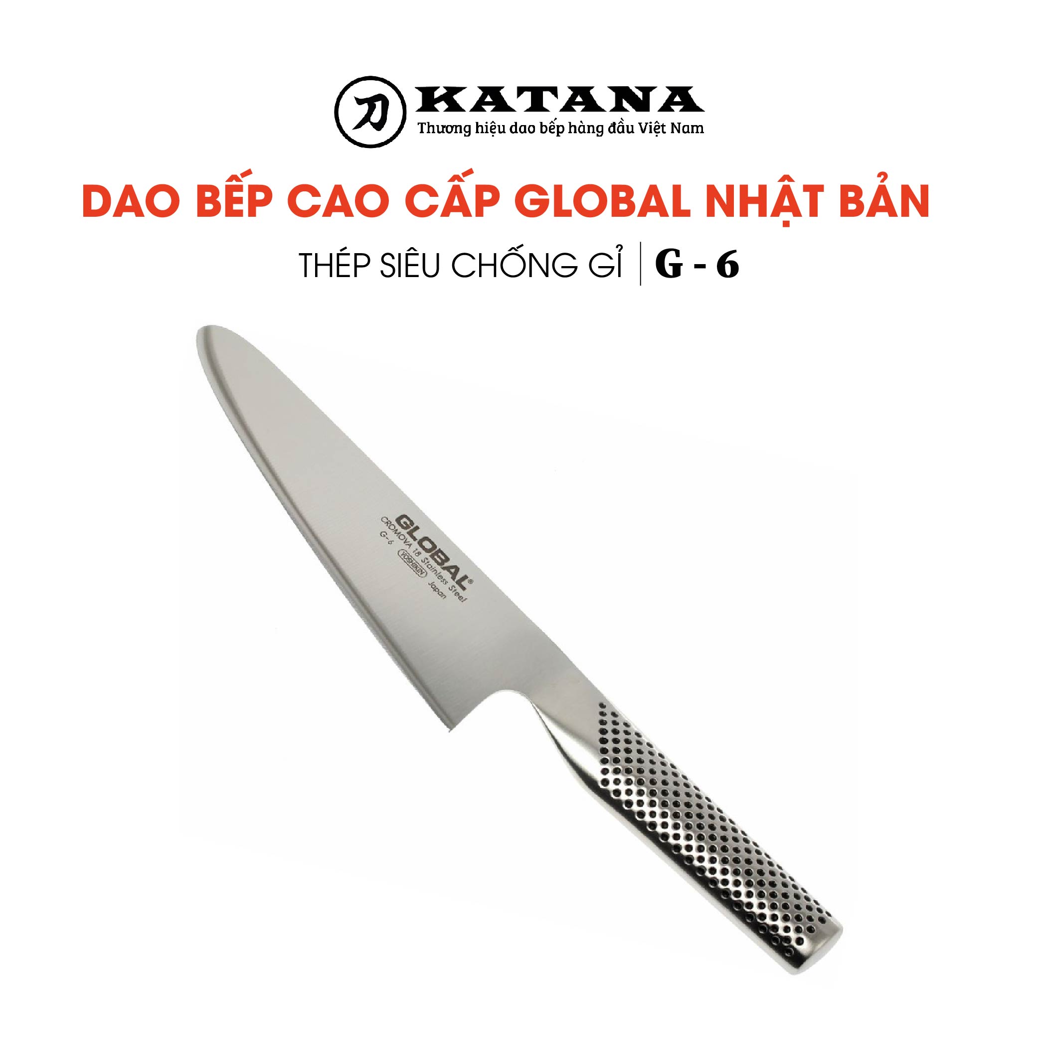 Dao bếp Nhật cao cấp Global G6 Slicer - Dao thái lát (180mm)