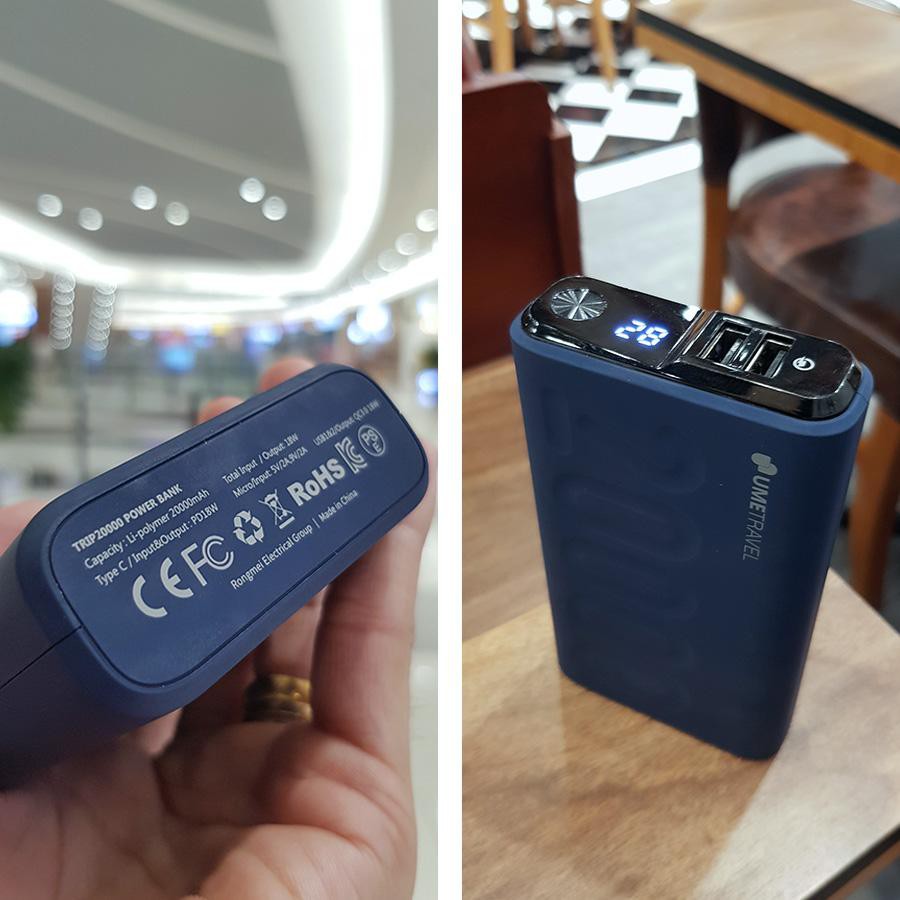 Pin sạc dự phòng umetravel 20000mah trip20000 quick charge