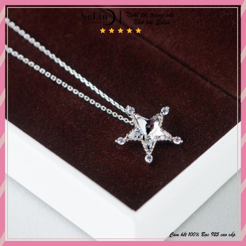 Dây chuyền bạc nữ 925 Ngôi sao đính đá đẹp cao cấp SELIN JEWELRY - 0053