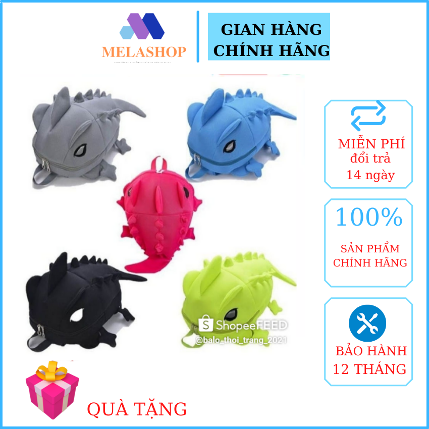 Balo khủng long, balo tắc kè, balo phượt đựng nón full-face size lớn siêu cute - moristore
