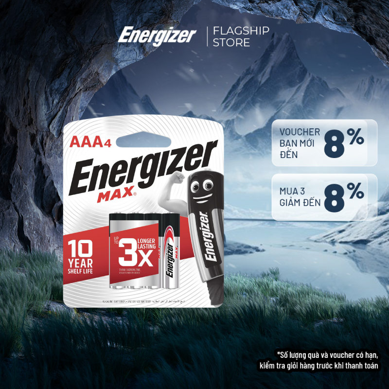 Pin aaa energizer max e92 bp4 - vỉ 4 viên