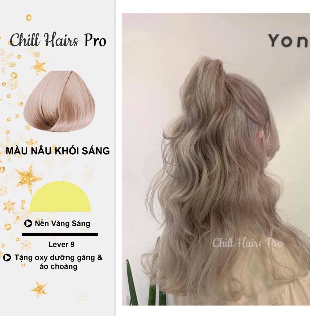 Màu nhuộm tóc nâu khói- nâu khói sáng thuốc nhuộm tóc tại nhà không tẩy - shop hair