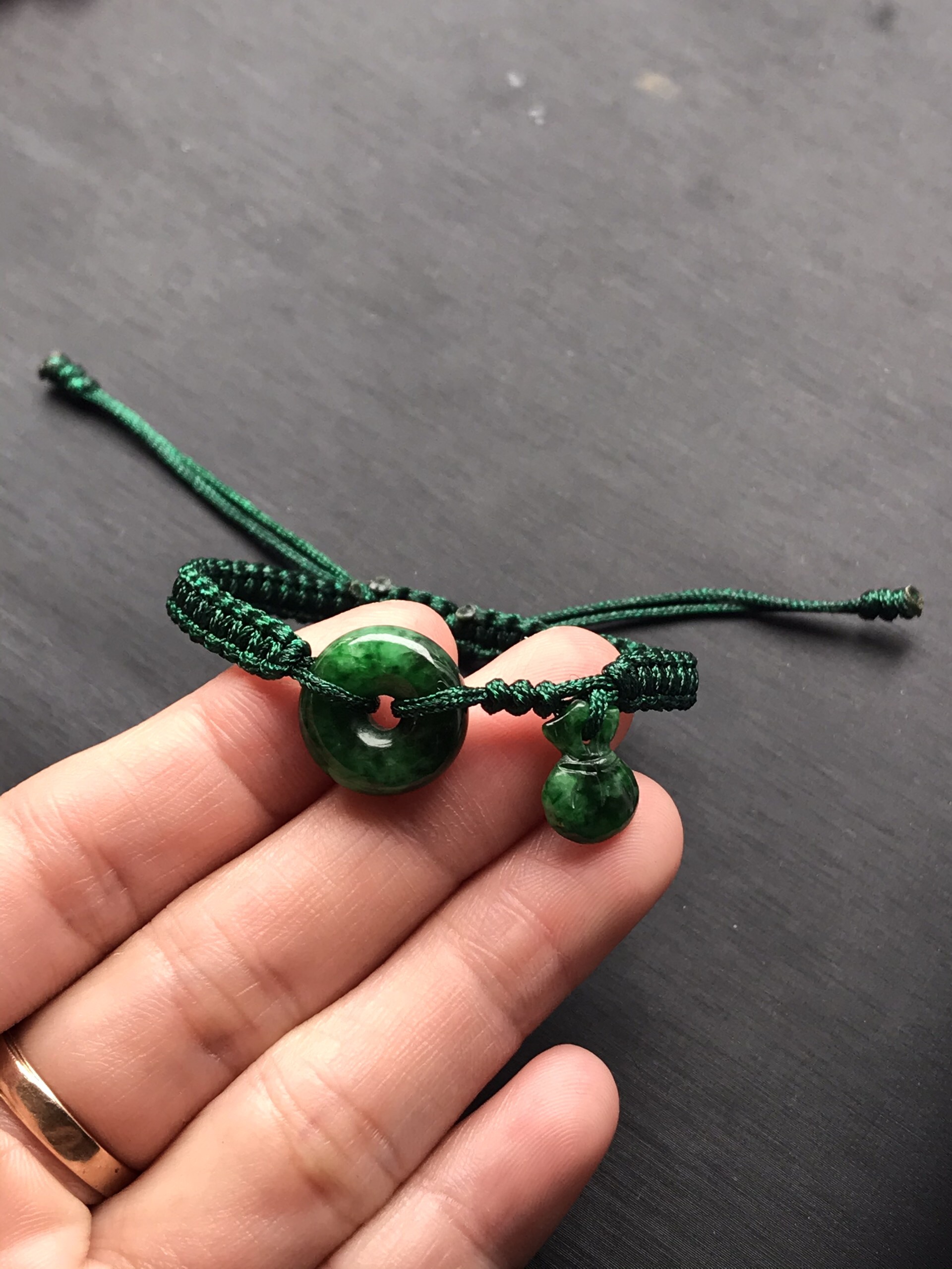 [FreeshipMAX] Vòng tay đồng điếu đá ngọc cẩm thạch mix túi tiền đá