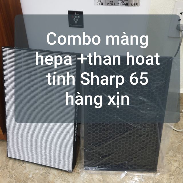 Combo than + hepa màng lọc khí máy sharp 65