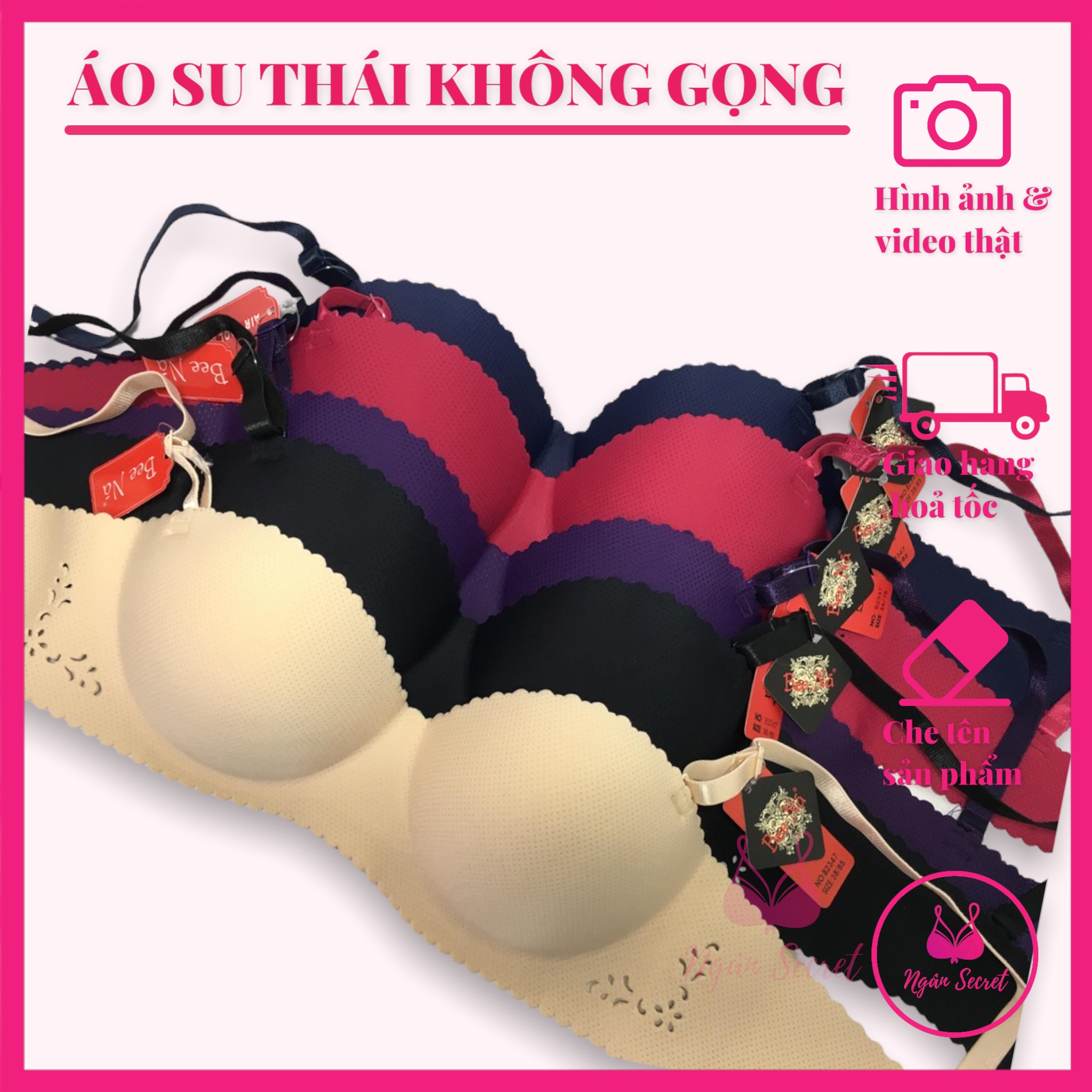 Áo Ngực Su Không Gọng Bàn Tay (Hàng Thái) thông hơi MS412347