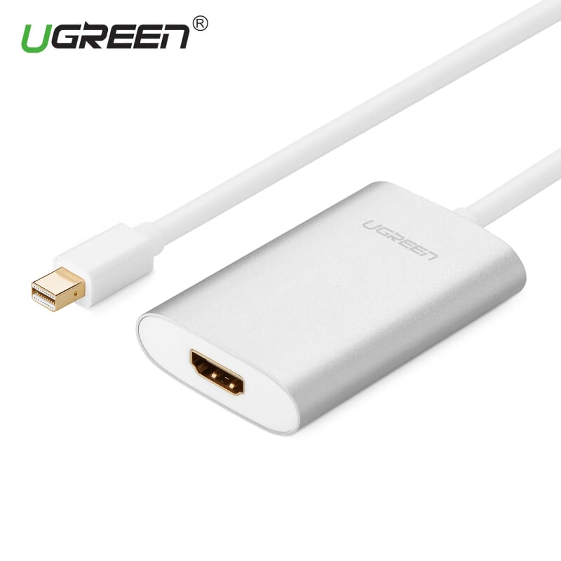 Ugreen 10451 60cm màu trắng cáp chuyển đổi mini dp sang hdmi hỗ trợ phân giải 4k x 2k md110