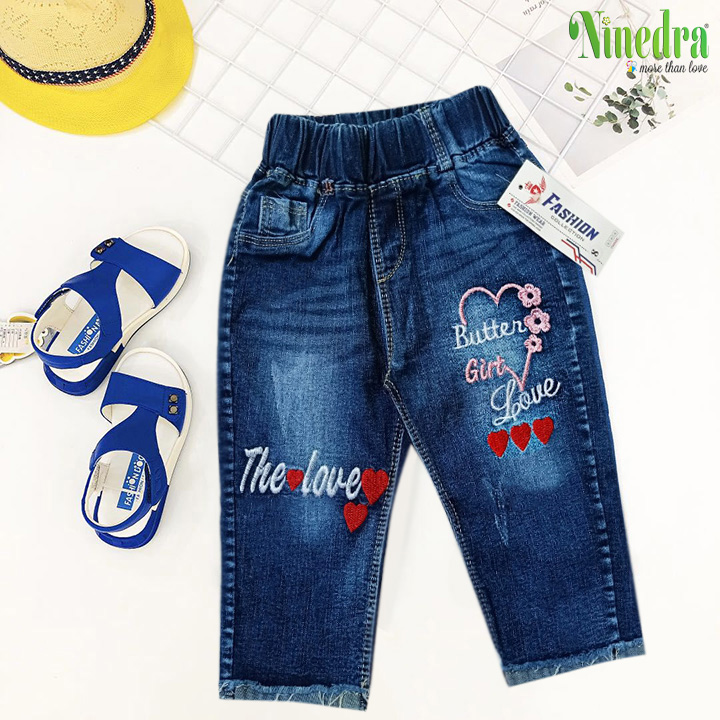 [HCM 💝 XẢ KHO] Quần jean bé gái hàng Quảng Châu size cho bé gái từ 7-17kg - Ninedra